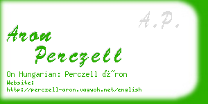 aron perczell business card